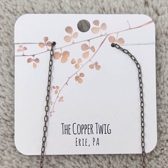 Natural Brass Chain with Red Glass Beads Necklace - Picture 4 of 4